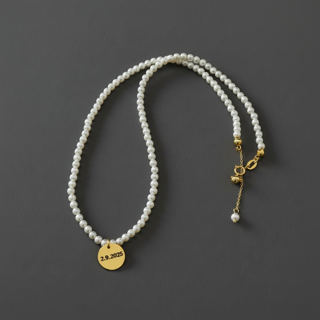 Collar profesional con colgante fecha